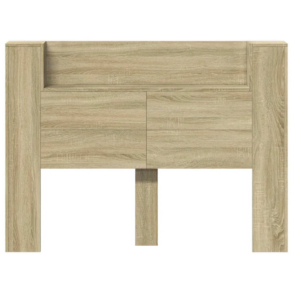 Storage Headboard with LED Lights and Engineered Wood Build
