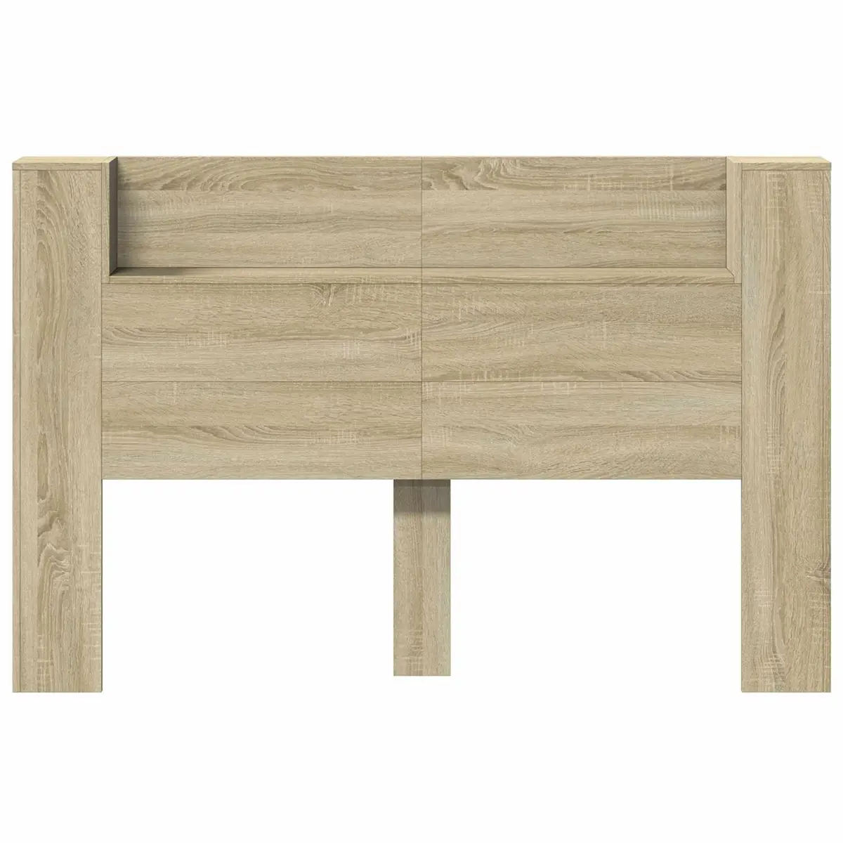 Storage Headboard with RGB LED and USB Power in Brown