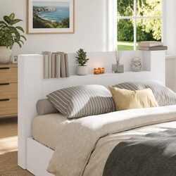 Specifications of the RGB LED Storage Headboard in White
