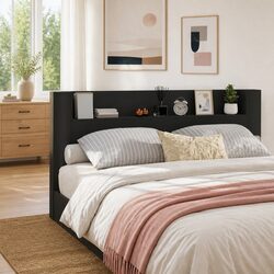 Specifications of the RGB LED Storage Headboard in Black