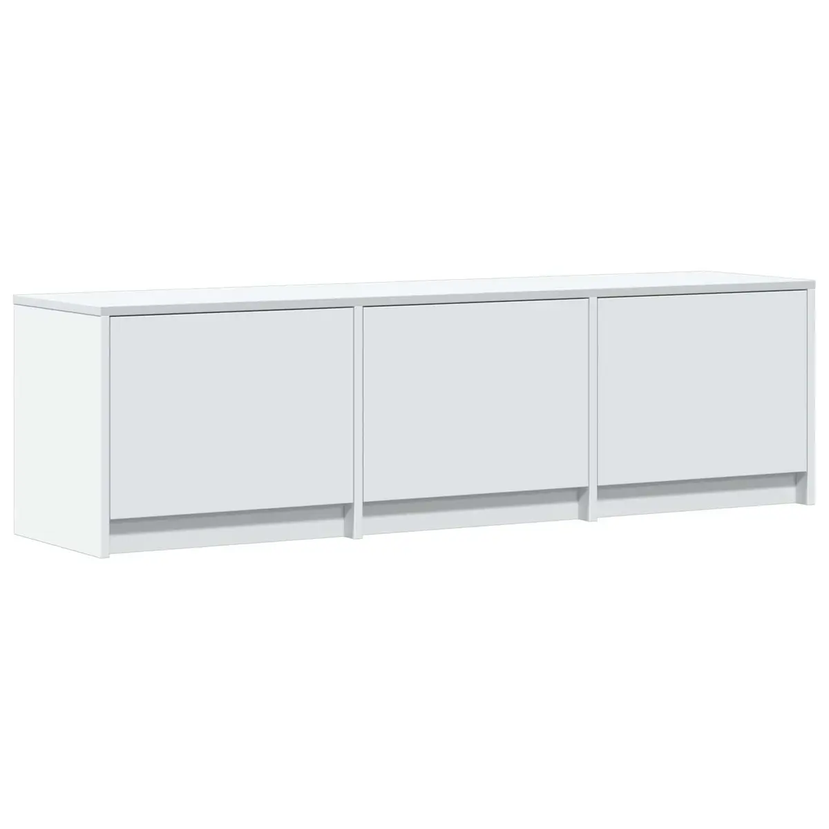 TV Cabinet with LED Lights for Lounge White Engineered Wood Storage Unit 140 x 34 x 40 cm