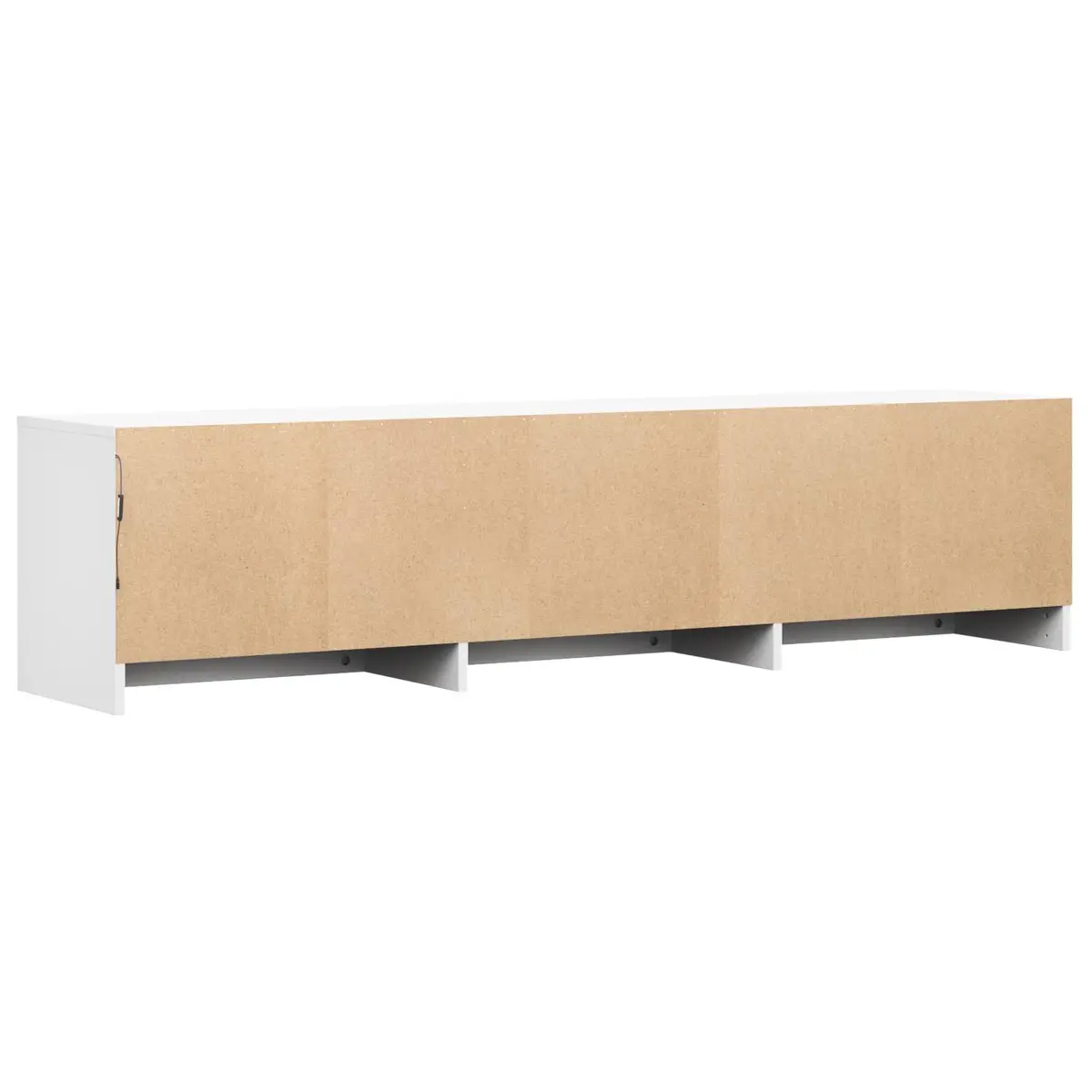 TV Cabinet with LED Lights for Lounge 165cm White Storage Unit