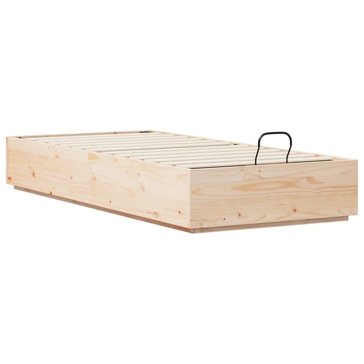 Ottoman Storage Bed Frame Solid Pine Wood Single Double Queen King Size Bedroom