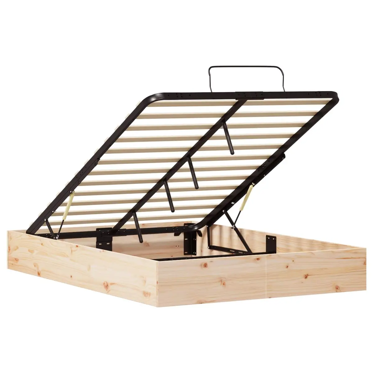 Ottoman Storage Bed Frame 135 x 190 cm in Solid Pine