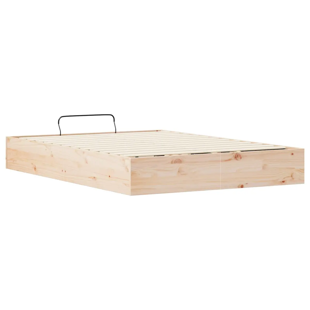Ottoman Storage Bed Frame 135 x 190 cm in Solid Pine