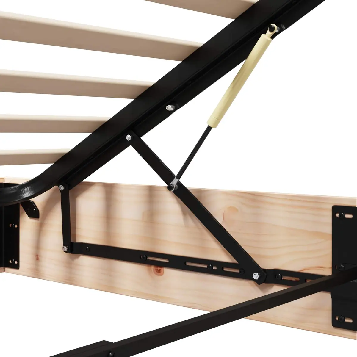 Ottoman Storage Bed Frame 135 x 190 cm in Solid Pine
