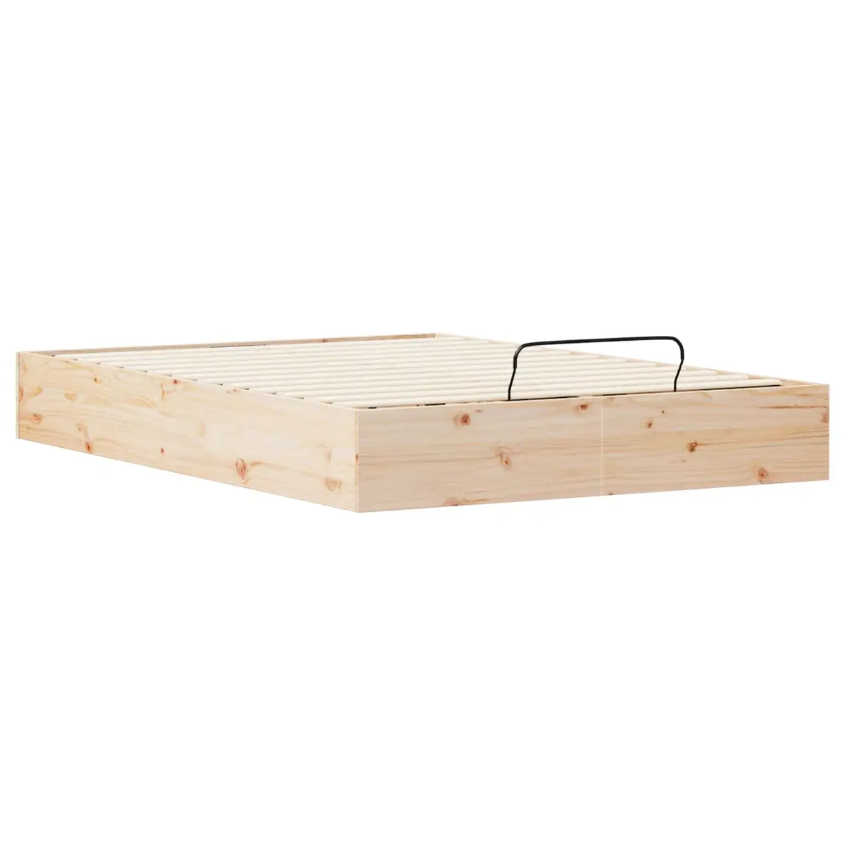 Ottoman Bed Frame with Storage 150 x 200 cm Modern Brown Bedroom Furniture