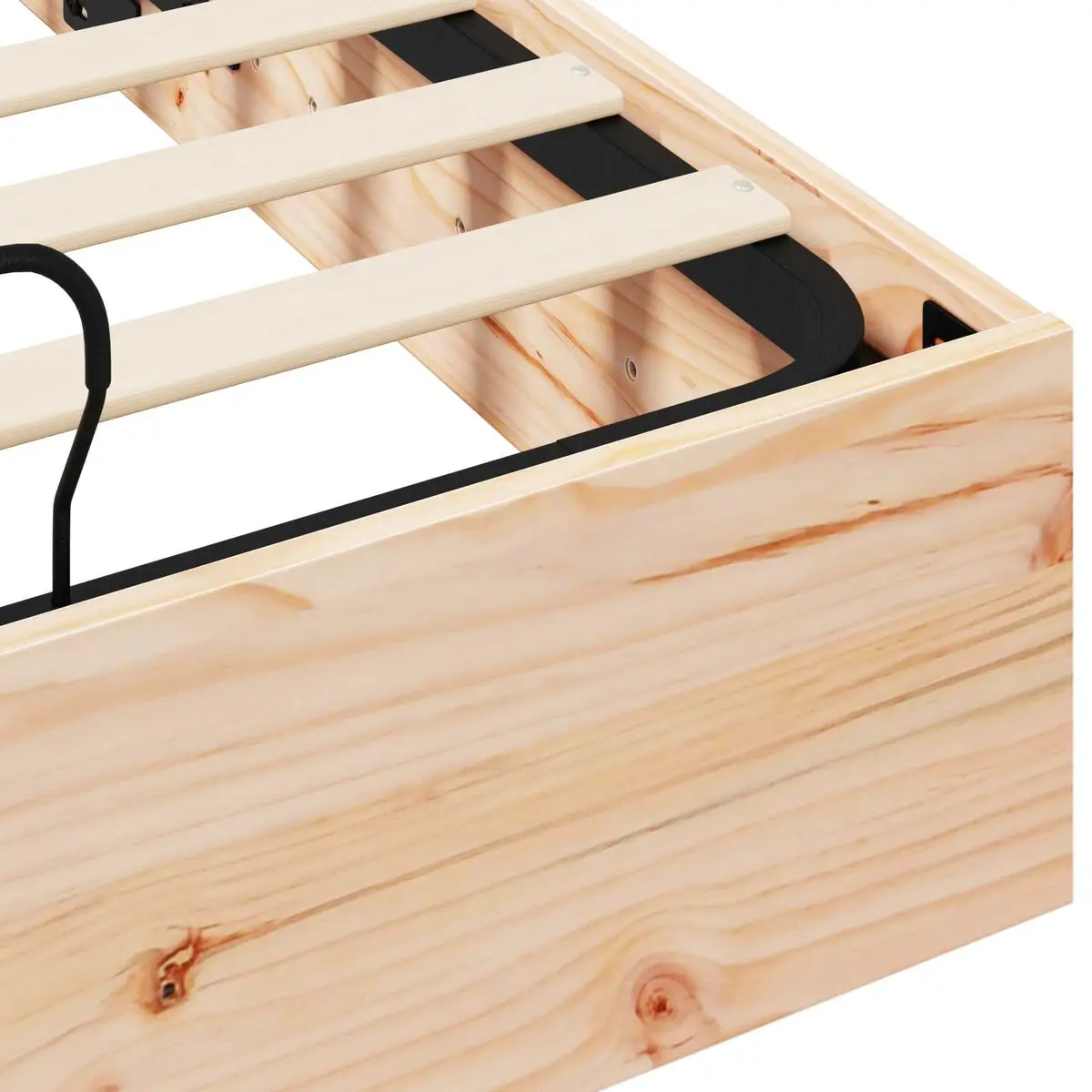 Ottoman Bed Frame with Storage 150 x 200 cm Modern Brown Bedroom Furniture