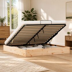 Ottoman Bed Frame Specifications: 180 x 200 cm Brown