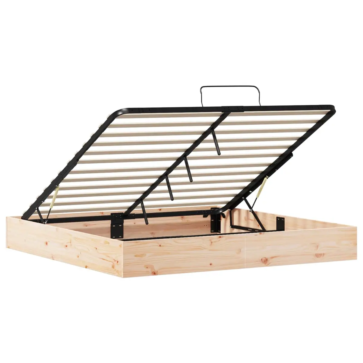 Ottoman Bed Frame with Storage 180 x 200 cm Modern Gas Lift Brown Bedroom
