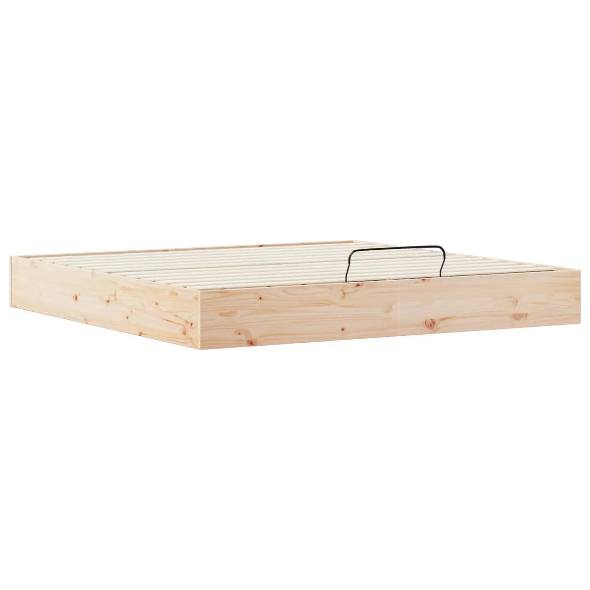 Ottoman Bed Frame with Storage 180 x 200 cm Modern Gas Lift Brown Bedroom
