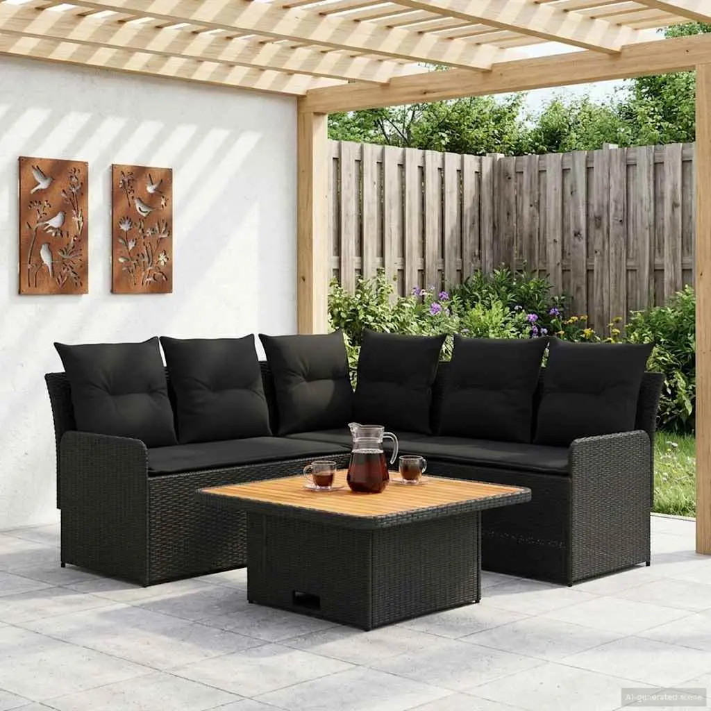 4-Piece Modular Rattan Furniture Set