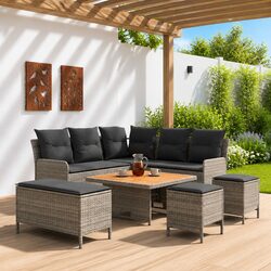 7-Piece Patio Lounge Set Dimensions and Features