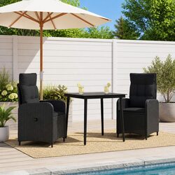 Specifications of the 3 Piece Black Outdoor Sofa Table Set