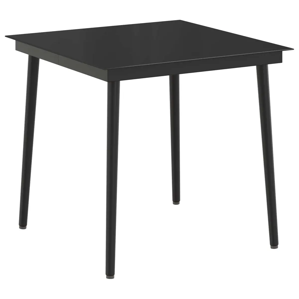 3 Piece Black Outdoor Sofa Table Set