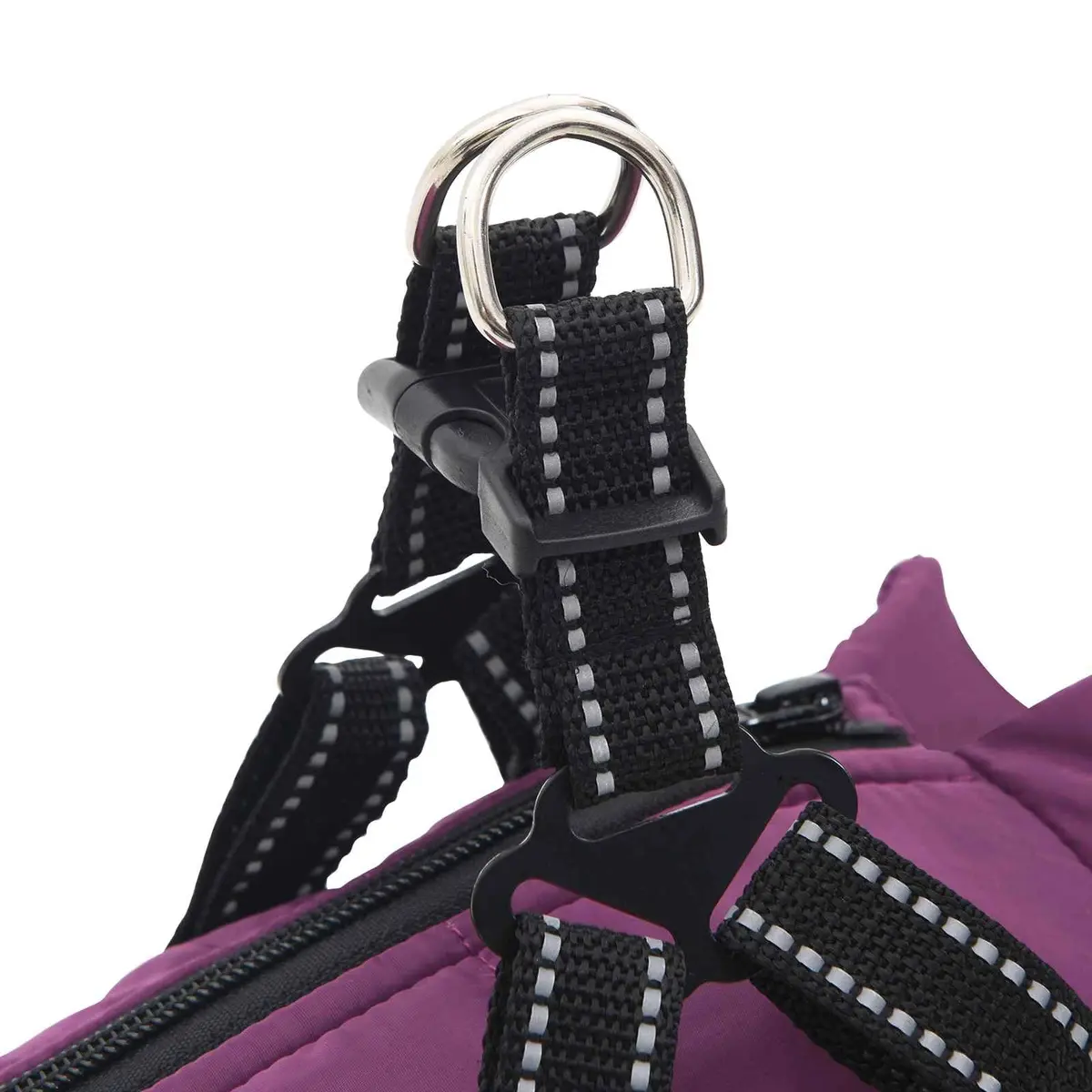 Dog Coat Outdoor L28 Purple Fleece Polyester Waterproof Windproof Adjustable