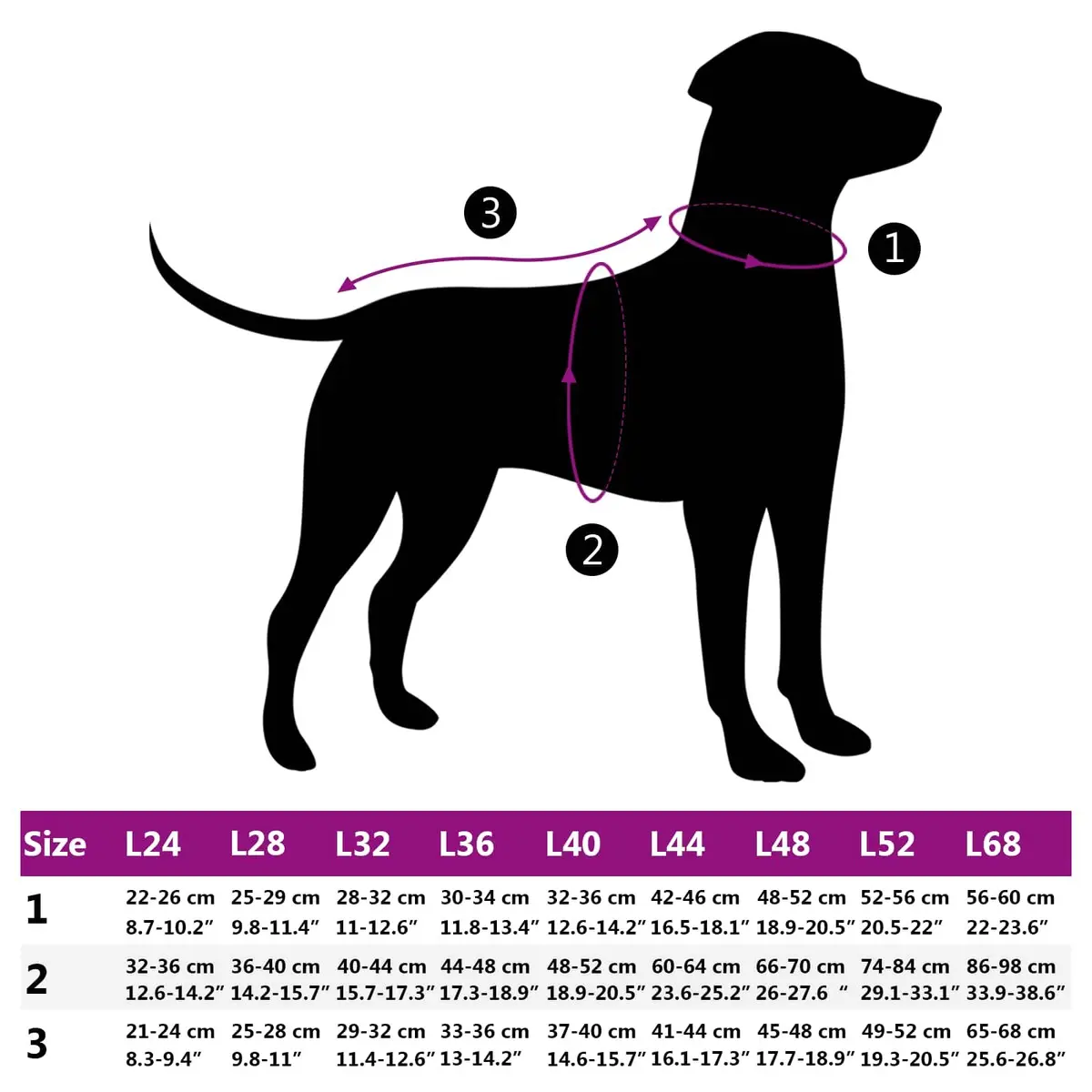 Dog Coat Outdoor L28 Purple Fleece Polyester Waterproof Windproof Adjustable