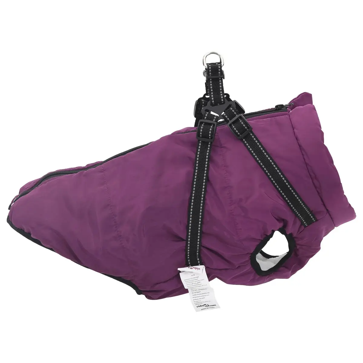 Dog Coat Outdoor L44 Purple Fleece Polyester Winter Warm Water-Resistant