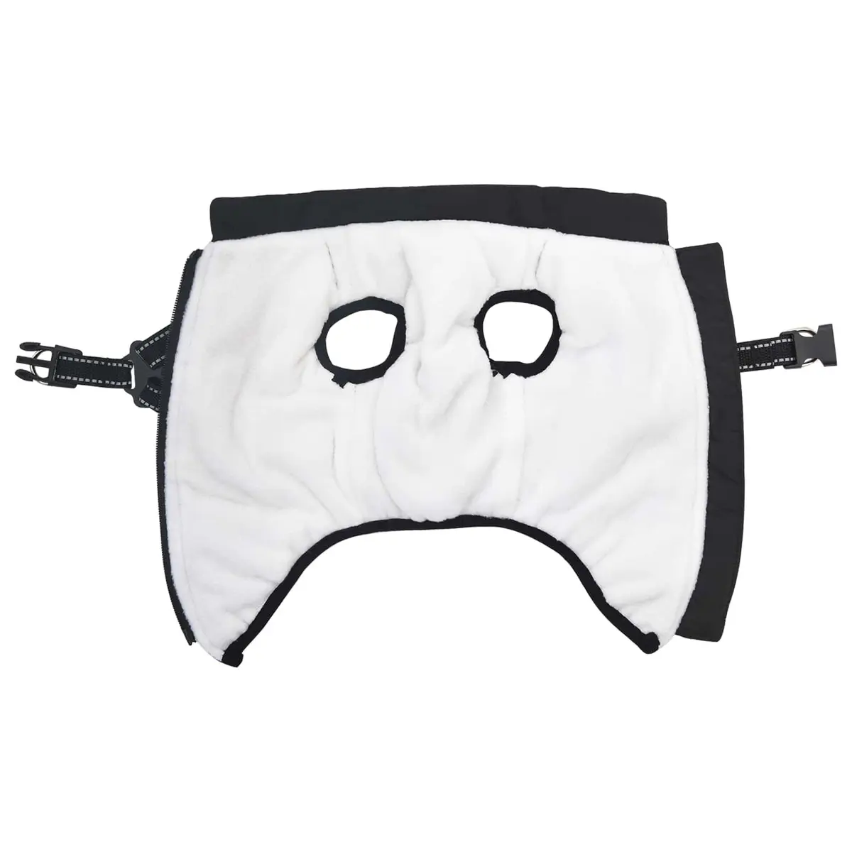 Dog Coat L24 Black Fleece Polyester Waterproof Windproof Adjustable Reflective