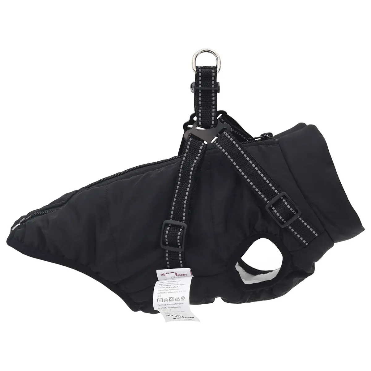 Dog Coat Outdoor L36 Fleece Polyester Winter Warm Adjustable Harness