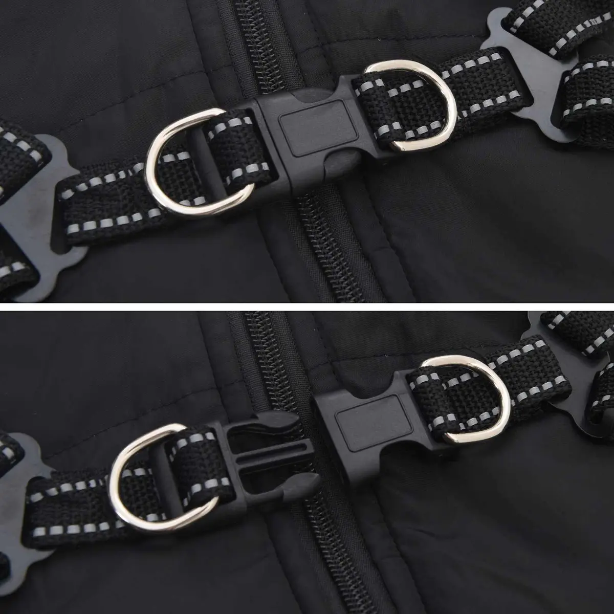 Dog Coat Outdoor L40 Black Fleece Polyester Water-Resistant Windproof