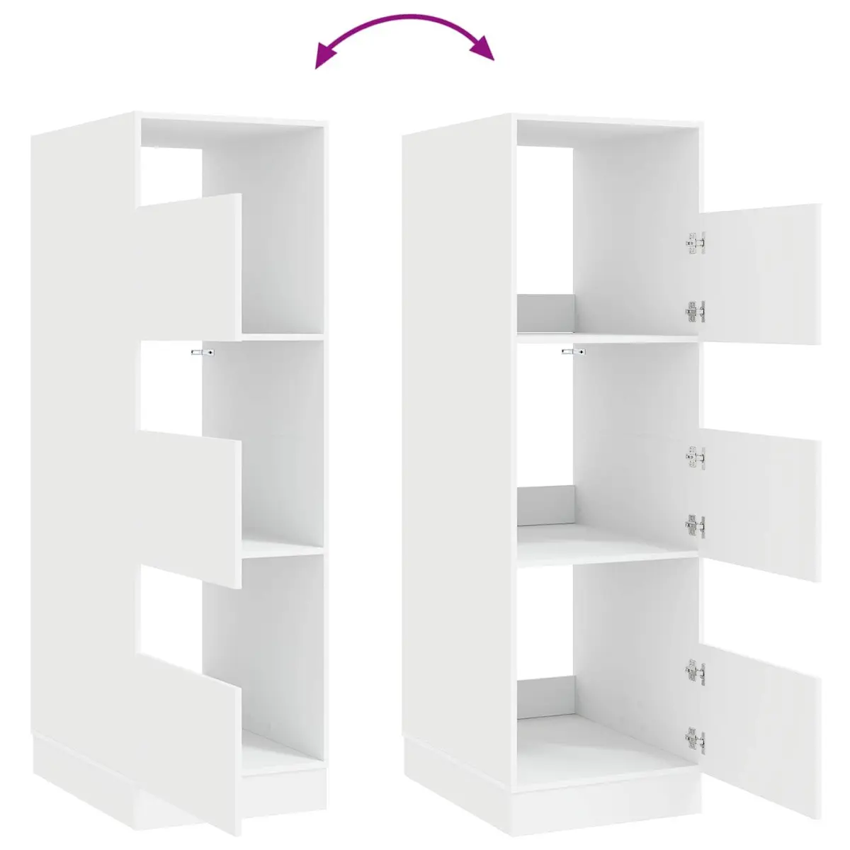 Laundry Cabinet Set 2 Piece White Storage Washing Machine Utility Room Furniture