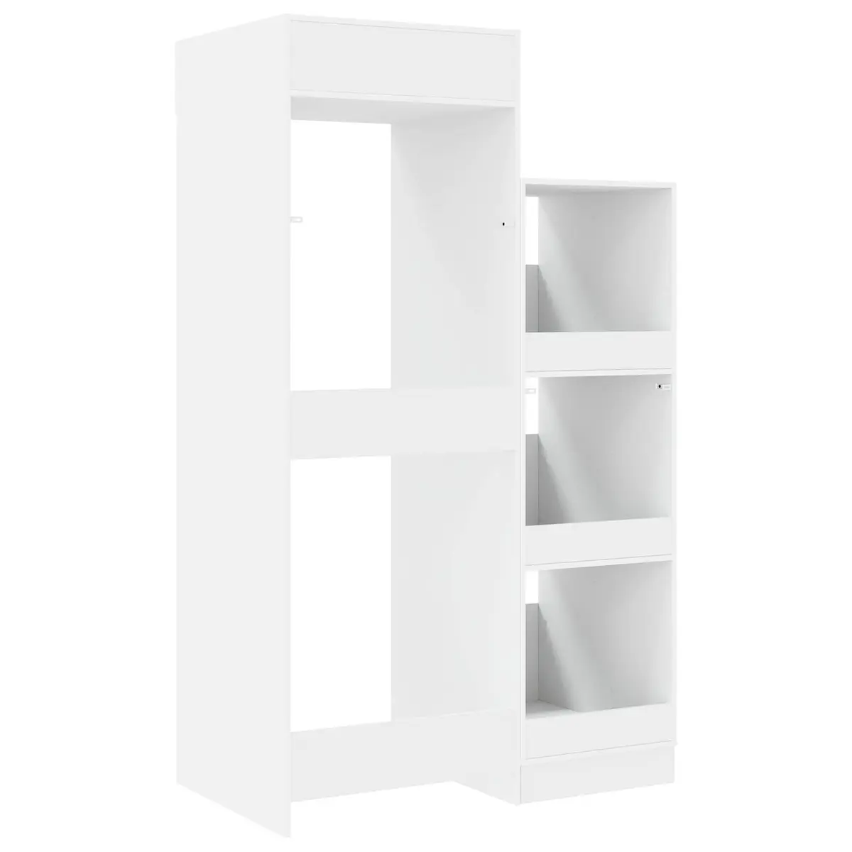 Laundry Cabinet Set 2 Piece White Storage Washing Machine Utility Room Furniture