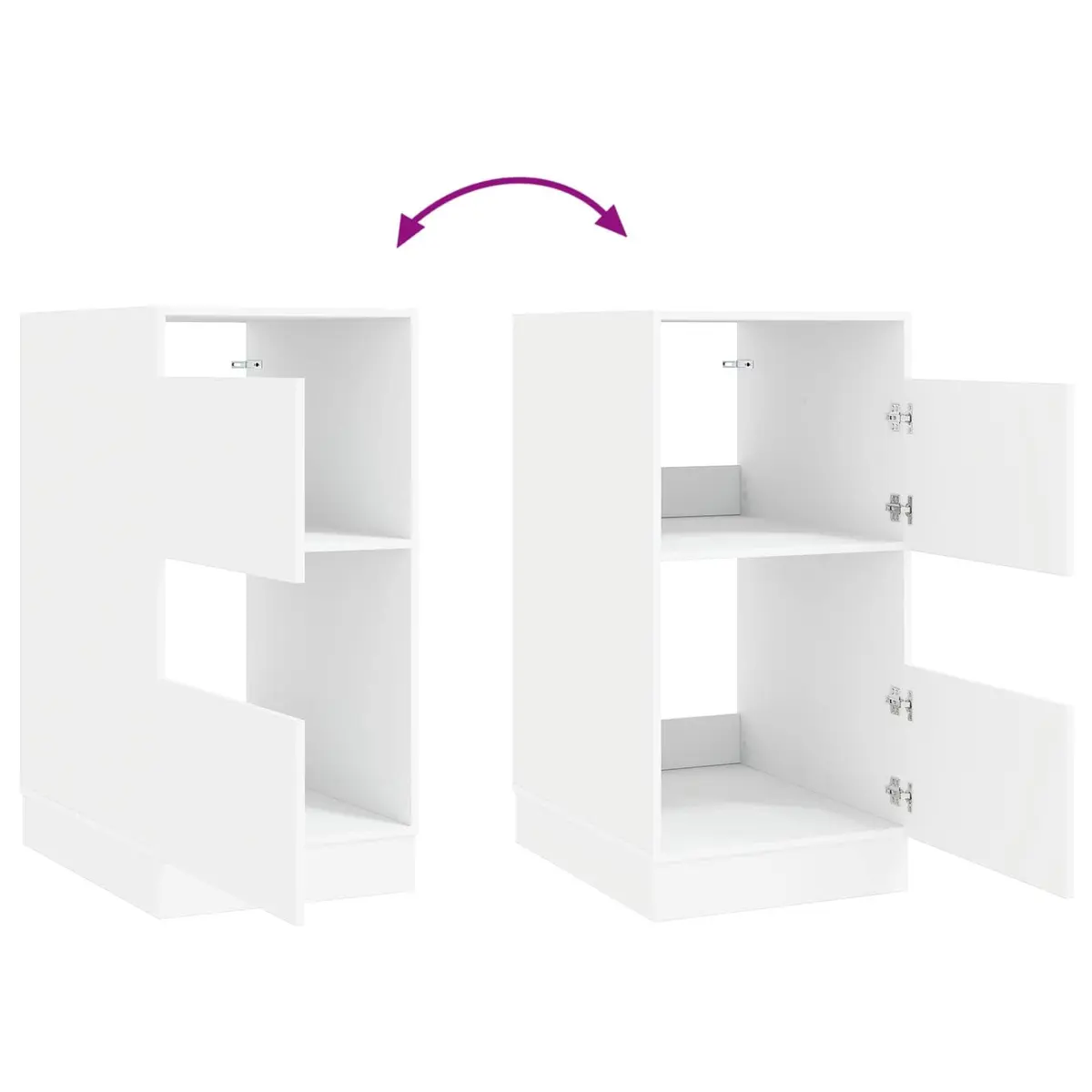 Laundry Cabinet Set 2 Piece White Storage Washing Machine Utility Room Furniture