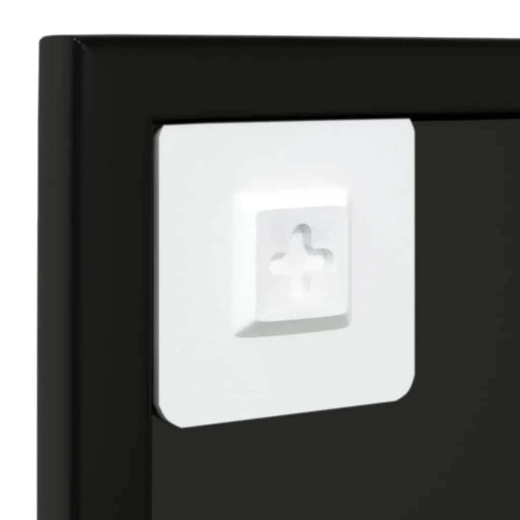 Wall Mirror Indoor 80x60 cm Black Metal Frame
