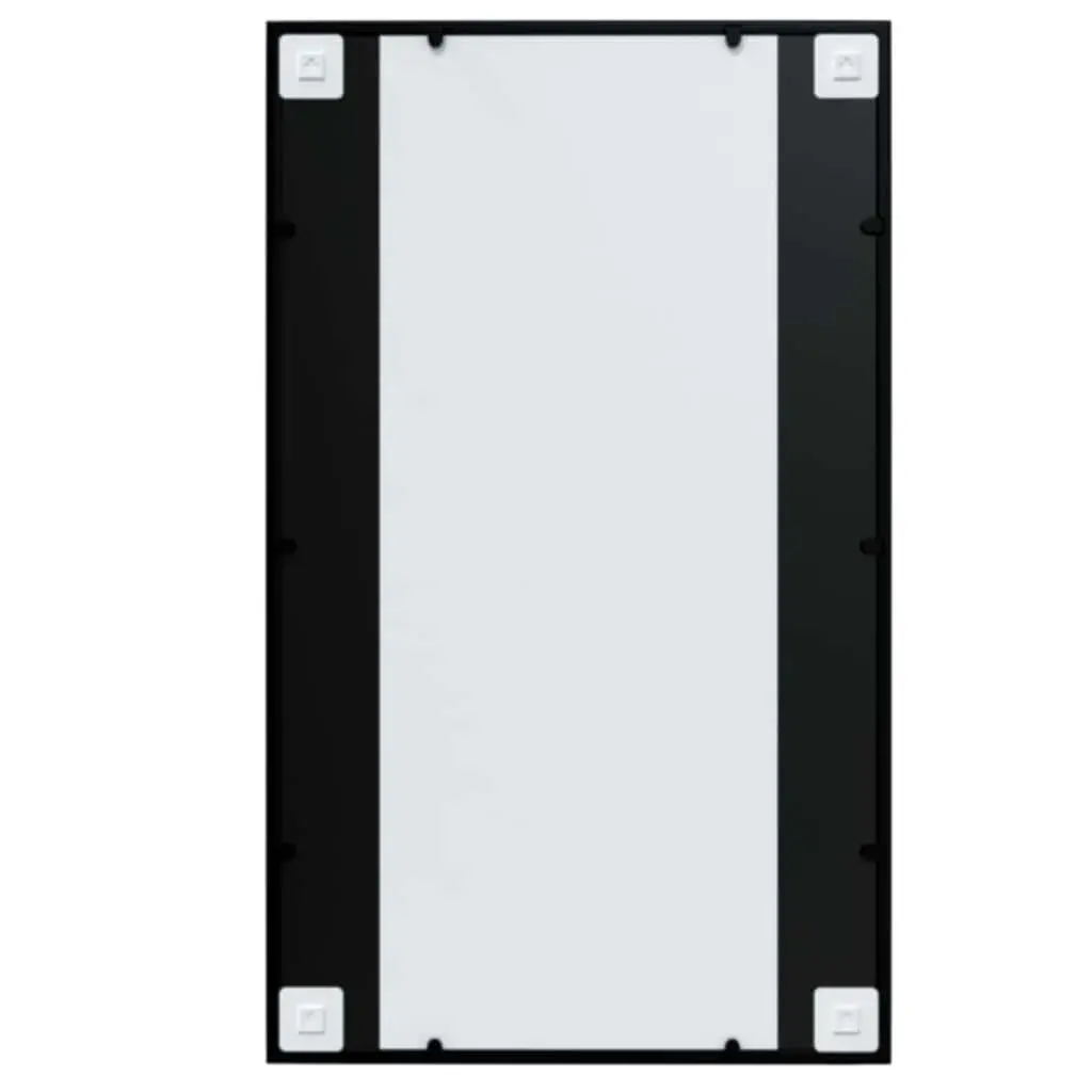 Black Wall Mirror 100x60 cm Metal Frame