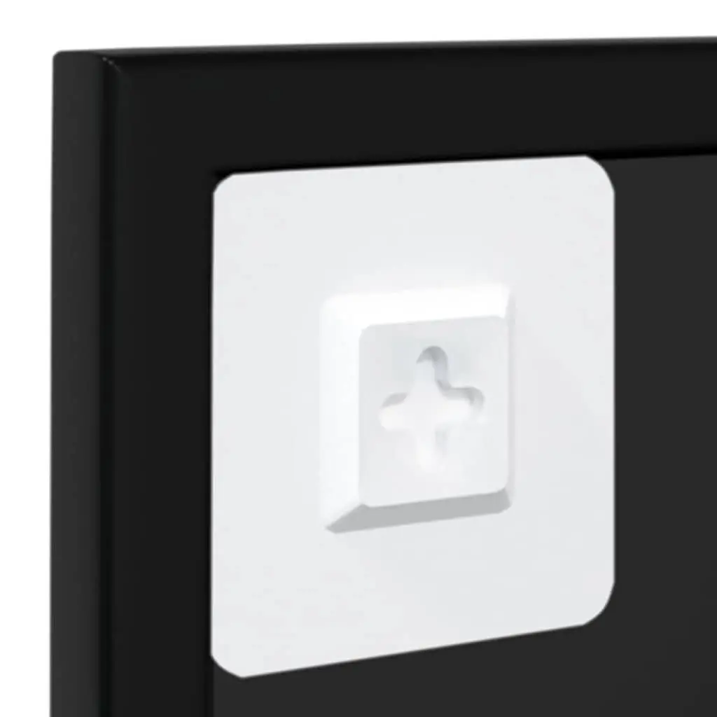 Black Wall Mirror 100x60 cm Metal Frame