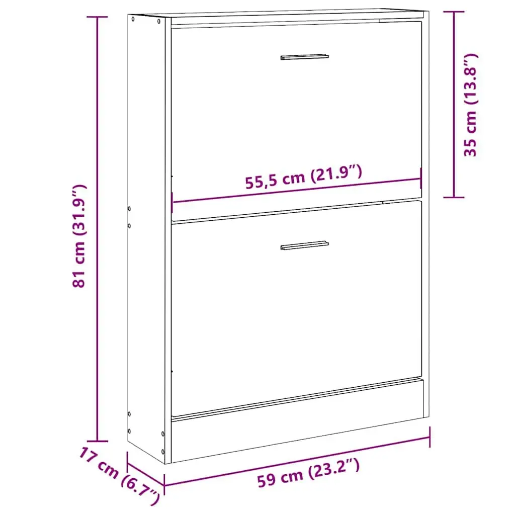 Shoe Cabinet White Storage Organiser Hallway Entrance Modern Furniture