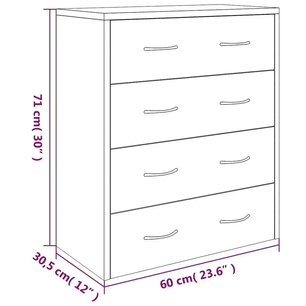 Sideboard Cabinet for Storage and Display Black 60x30.5x71cm