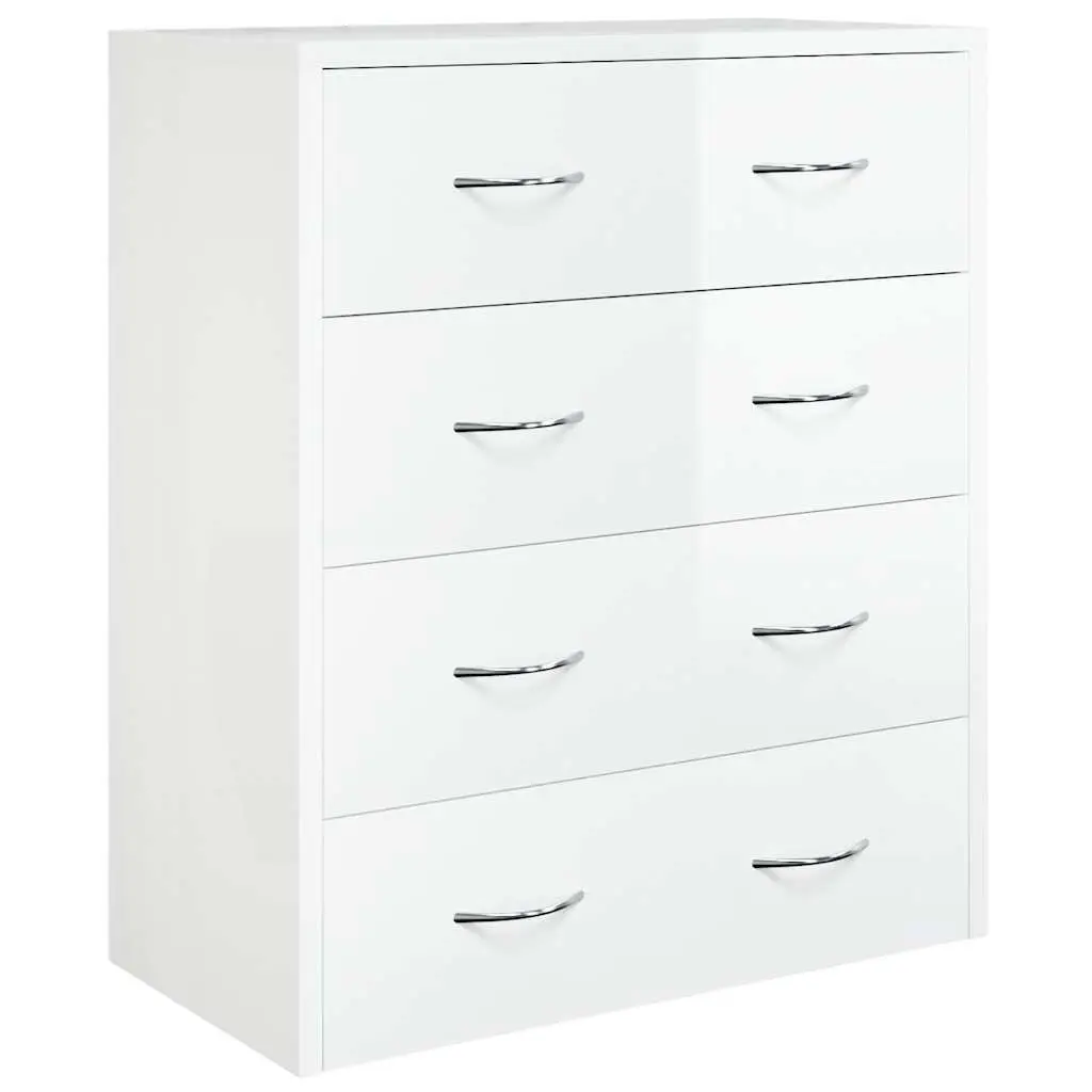 Sideboard Cabinet Storage Furniture for Home High Gloss White 60x30.5x71cm