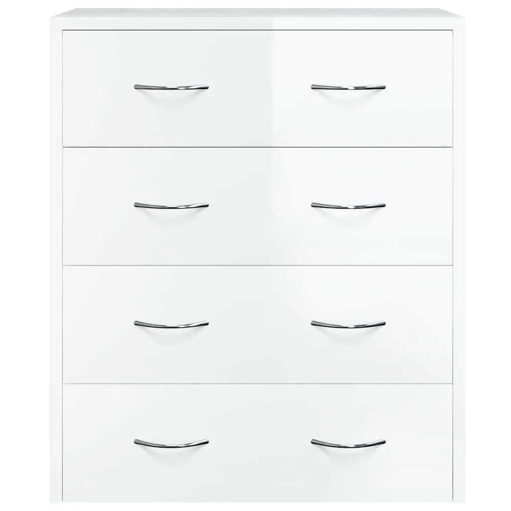 Sideboard Cabinet Storage Furniture for Home High Gloss White 60x30.5x71cm