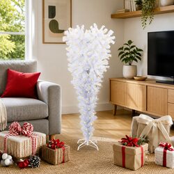 White Artificial Christmas Tree: 120cm PVC with Steel Base