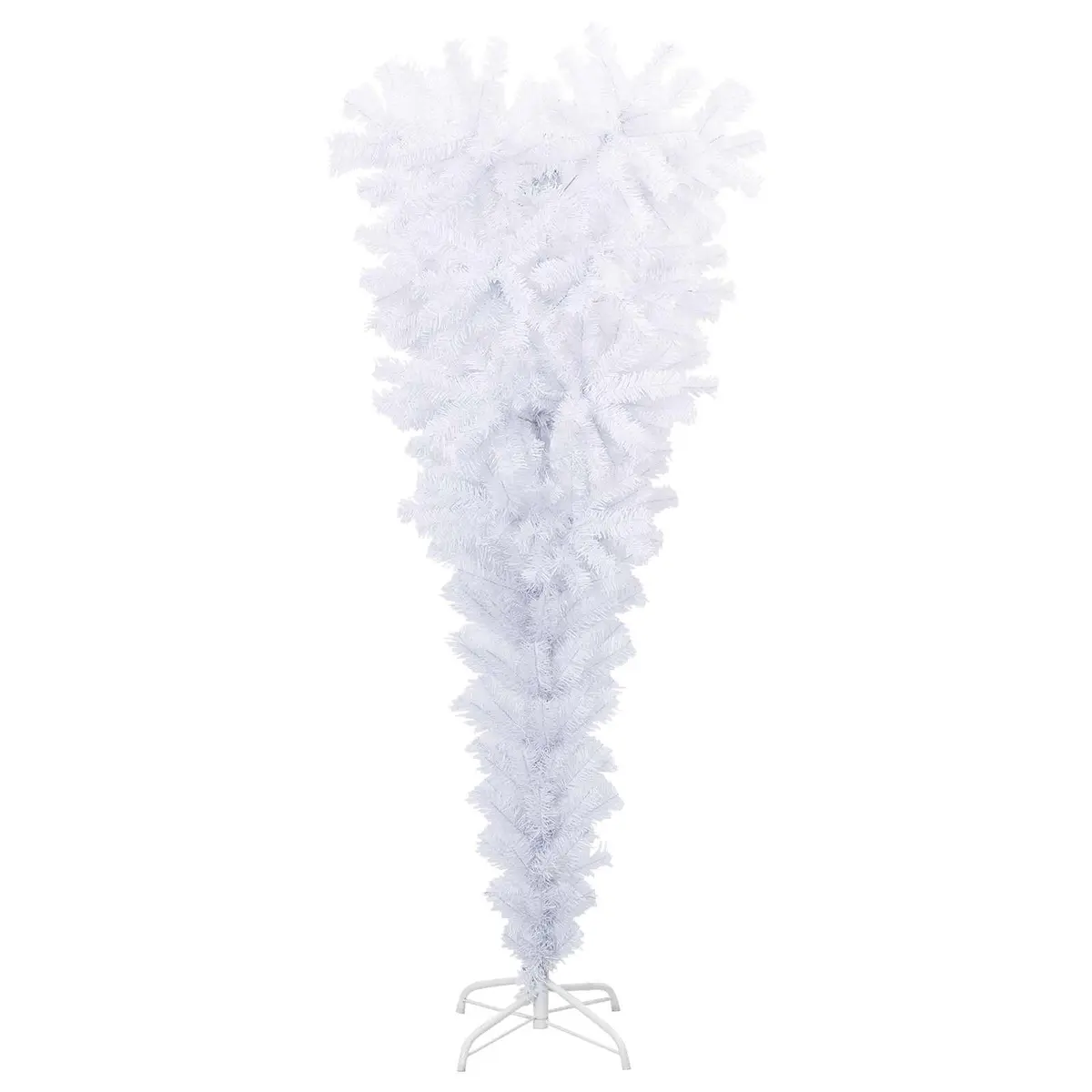 Artificial Christmas Tree Indoor Outdoor 150cm White PVC with LED Lights