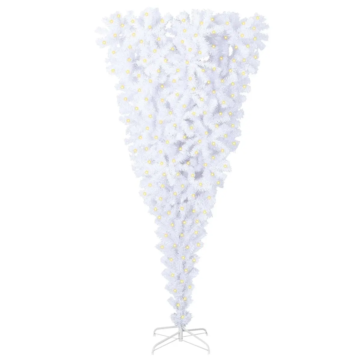 Artificial Christmas Tree Indoor Outdoor 240cm White with LED Lights