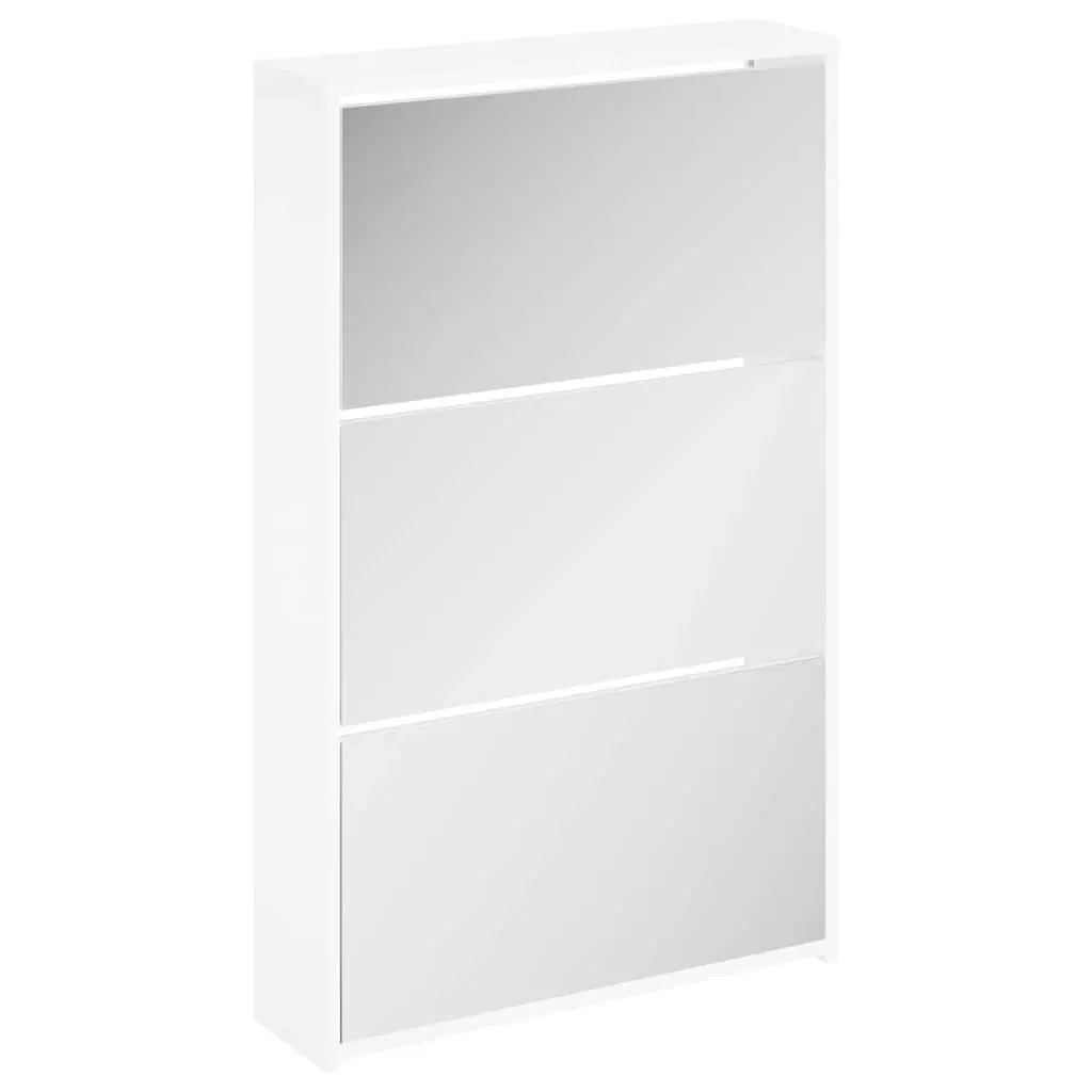 3-Layer Shoe Cabinet with Mirror