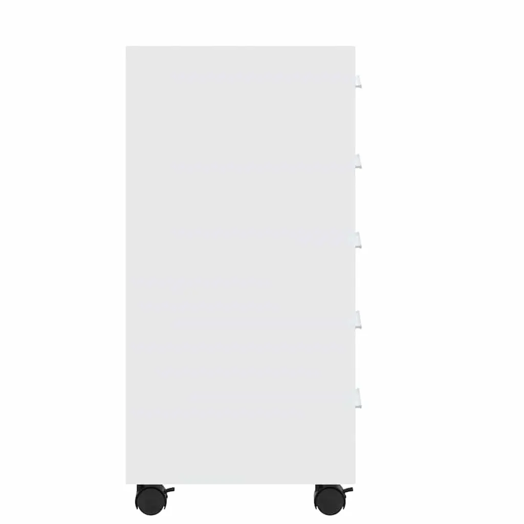 Drawer Storage Cabinet for Office or Study 5 Drawer High Gloss White