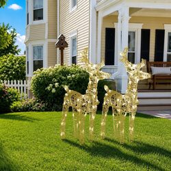Christmas LED Reindeer Lights Set of 2: 80 LEDs Total
