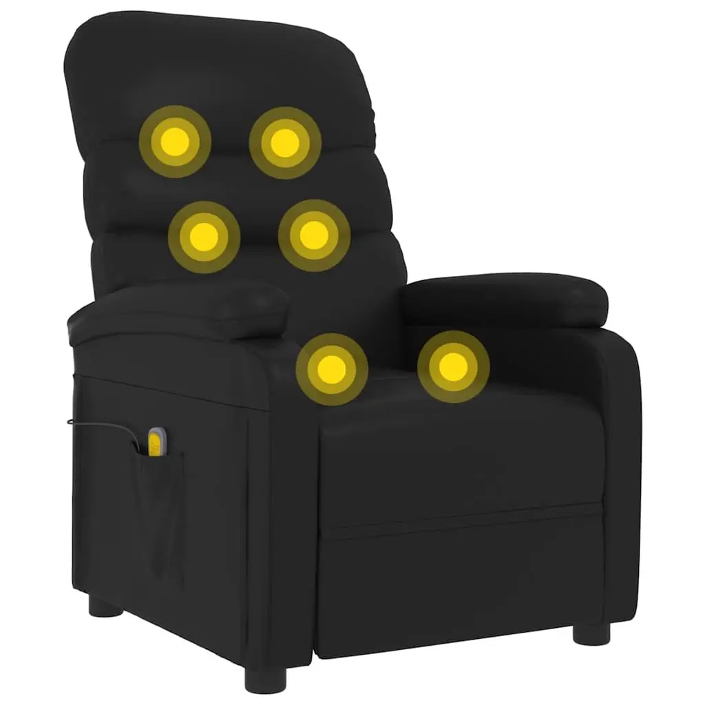 Electric Massage Chair for Relaxation Black Recliner Size with 6 Massage Points