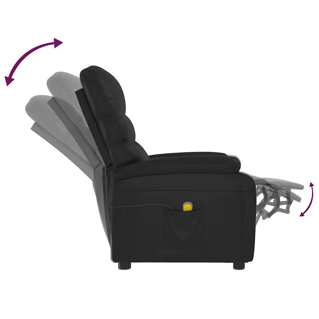 Electric Massage Chair for Relaxation Black Recliner Size with 6 Massage Points