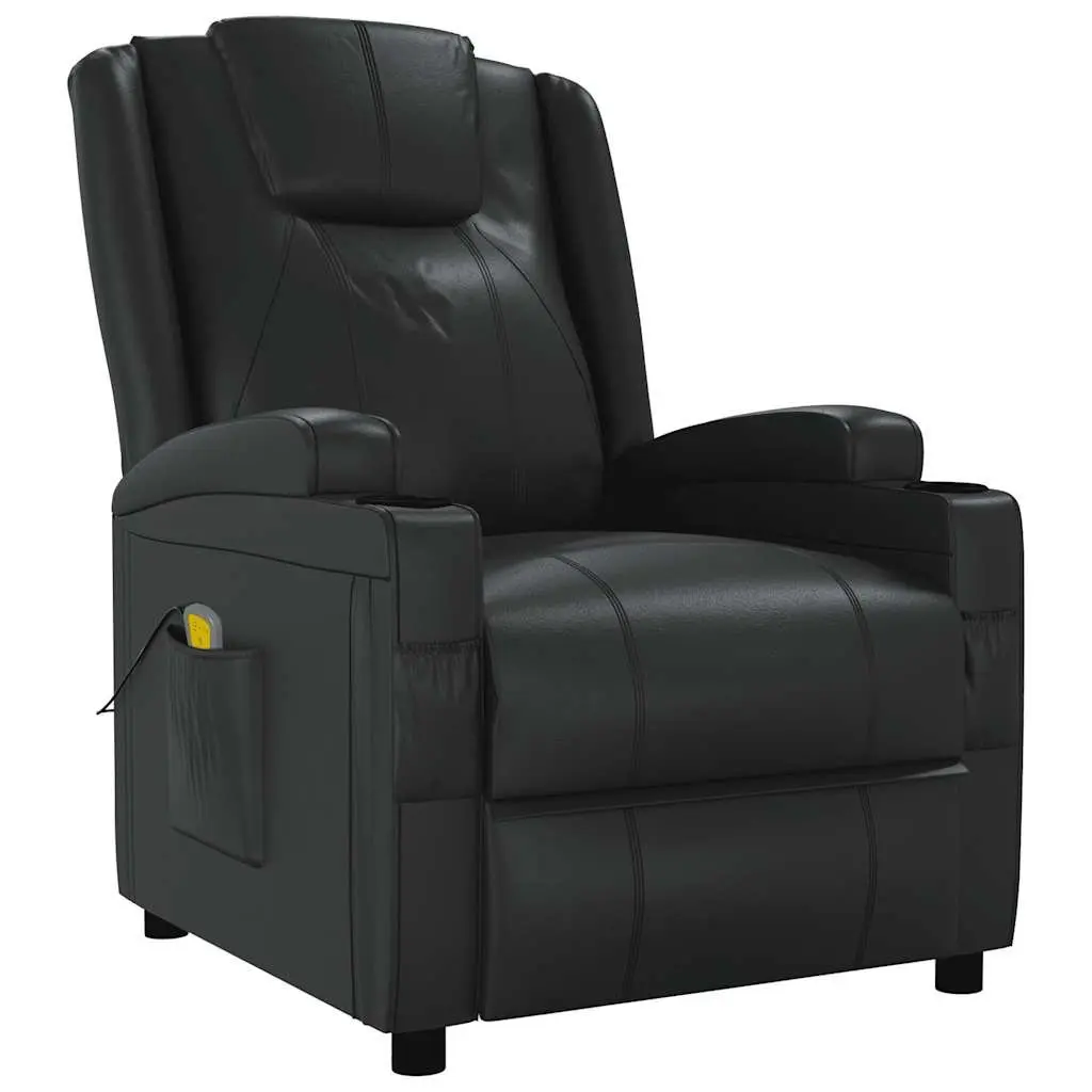Electric Massage Chair for Home Black Reclining Size