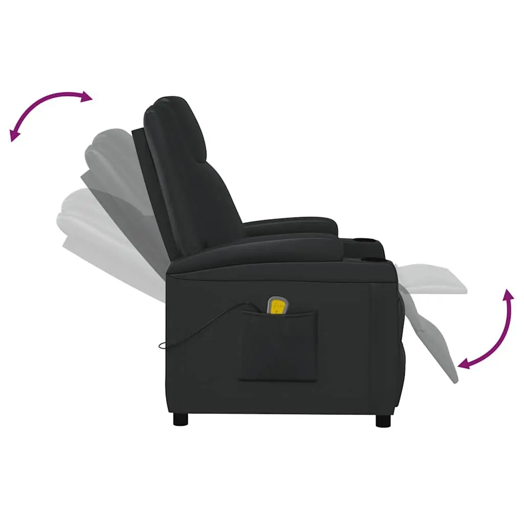 Electric Massage Chair for Home Black Reclining Size