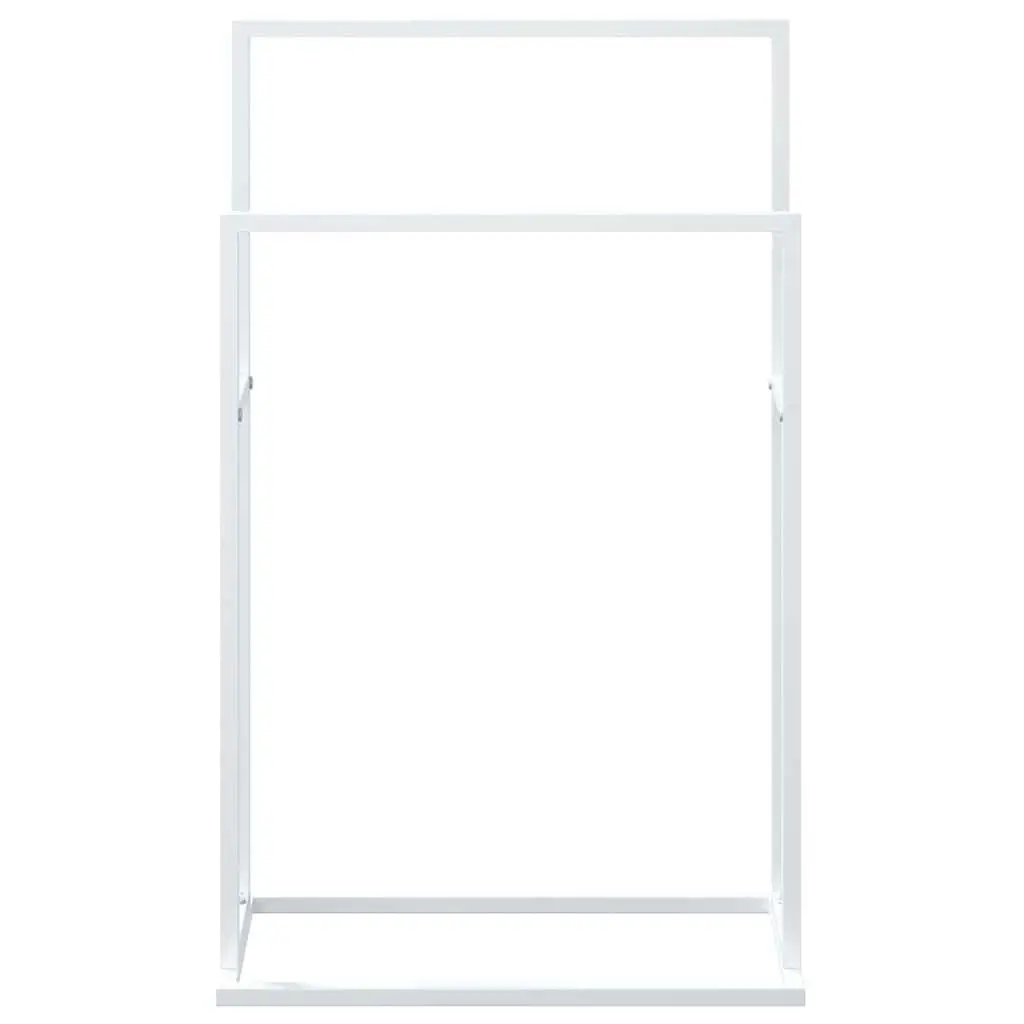 Freestanding Towel Rack Bathroom Storage Organiser 2-Tier White