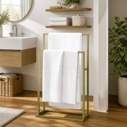 Gold Freestanding Towel Rack, 48 x 24 x 78.5 cm