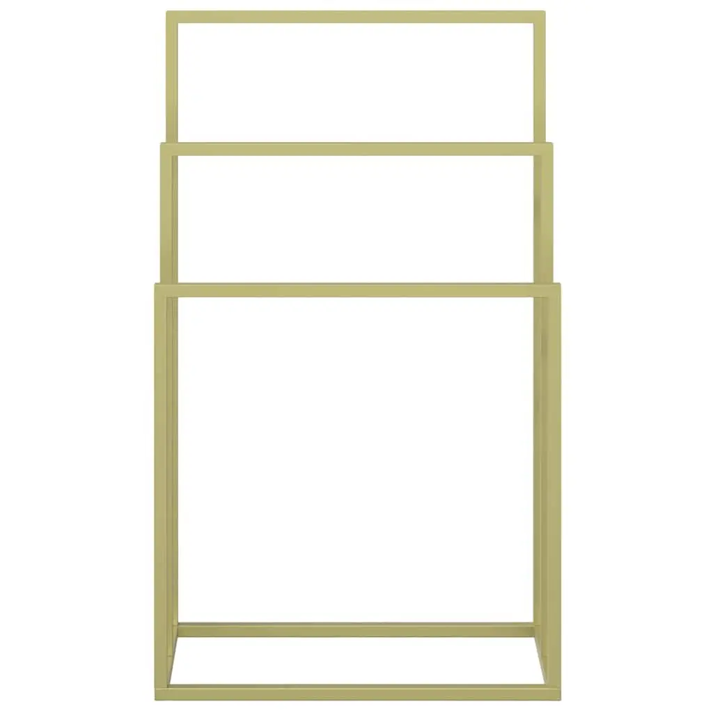 Freestanding Towel Rack Bathroom Storage 3 Tier Iron Gold