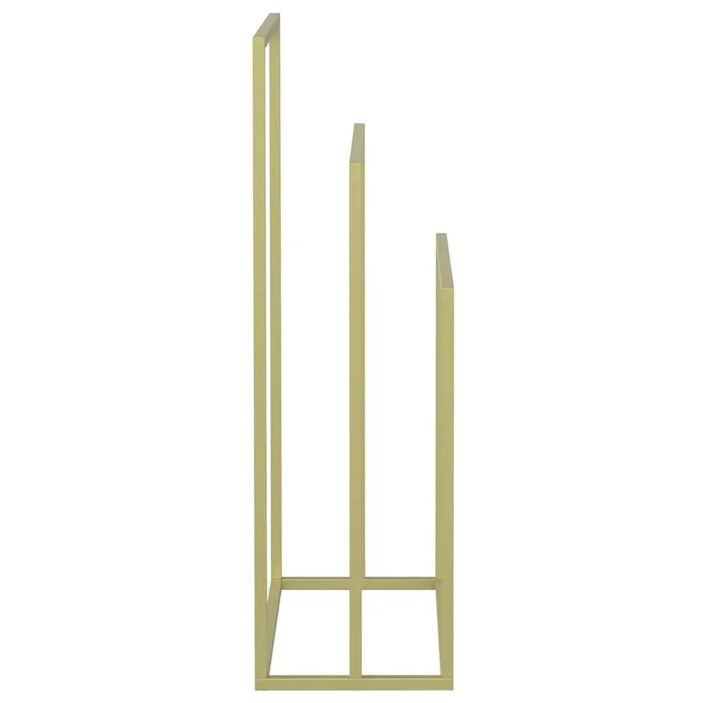 Freestanding Towel Rack Bathroom Storage 3 Tier Iron Gold