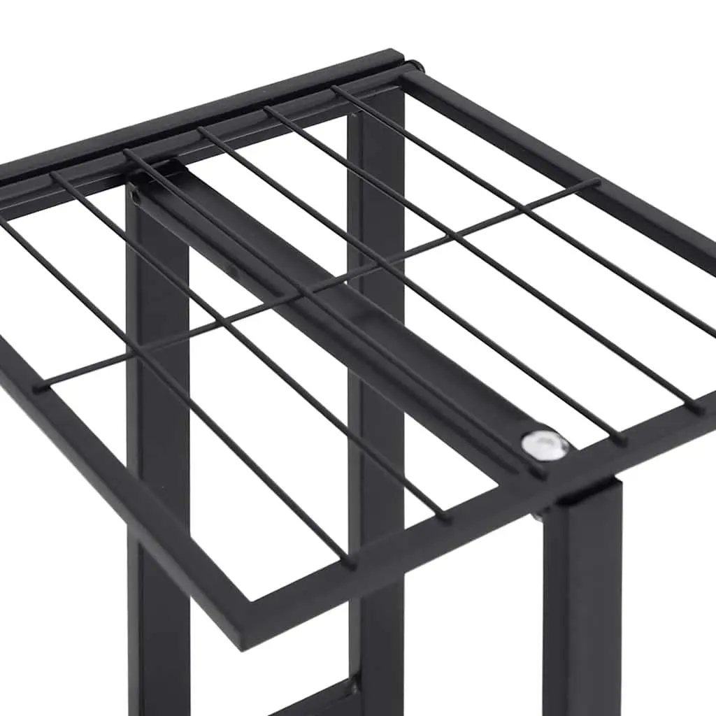 5-Tier Flower Stand with Wheels Iron Plant Rack Corner Shelf Display Stand